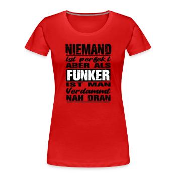 Funker - Frauen Premium Bio T-Shirt - Rot - Vorne - Mia (176cm)