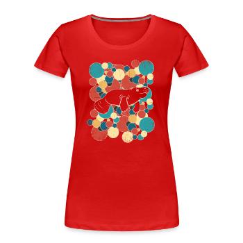 Manatees Funny Manatee - Women's Premium Organic T-Shirt - red - Front - Mia (176cm)