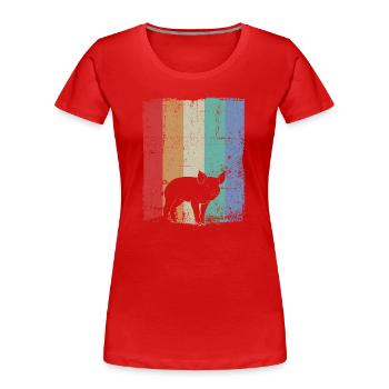 Pig Pigs - Women's Premium Organic T-Shirt - red - Front - Mia (176cm)