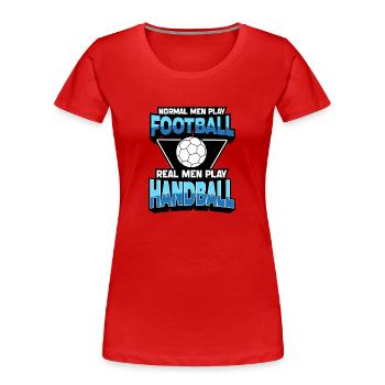 Handball - Women's Premium Organic T-Shirt - red - Front - Mia (176cm)