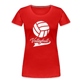 Volley-ball - T-shirt bio Premium Femme - rouge - Devant - Mia (176cm)