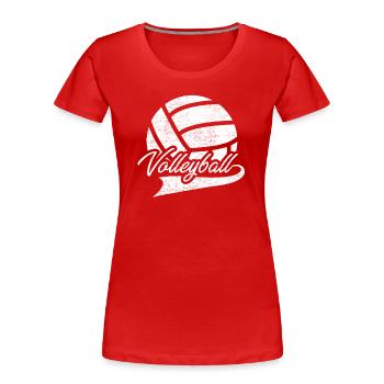 Volley-ball - T-shirt bio Premium Femme - rouge - Devant - Mia (176cm)