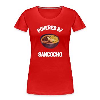Parcero Colombie Colombien Carthagène Medellin Et - T-shirt bio Premium Femme - rouge - Devant - Mia (176cm)