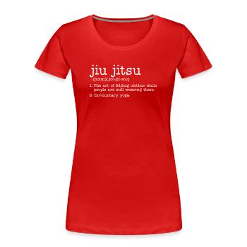 Jiu Jitsu Definition Jiu Jitsu - Women's Premium Organic T-Shirt - red - Front - Mia (176cm)
