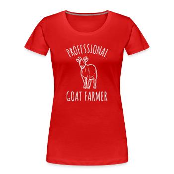 Goat Farmer Goat Sheperd And Goat Breeder - Women's Premium Organic T-Shirt - red - Front - Mia (176cm)