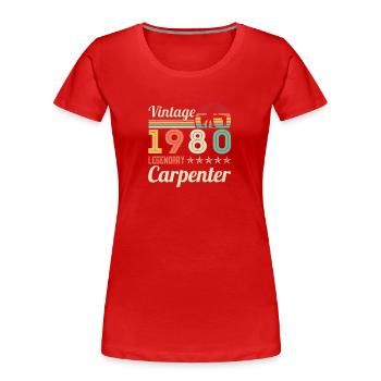 Carpenter Carpenter Woodworking Carpenter - Women's Premium Organic T-Shirt - red - Front - Mia (176cm)