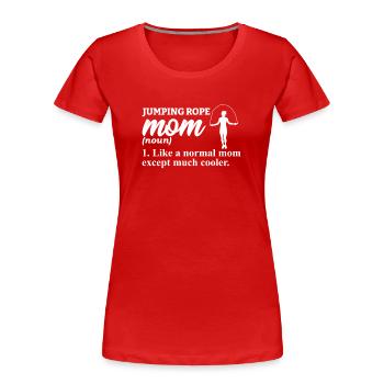 Seilspringen Seilhüpfen Springseil Geschenk - Frauen Premium Bio T-Shirt - Rot - Vorne - Mia (176cm)