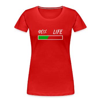 40e anniversaire 40% de vie 40 ans de vie Poutre de chargement - T-shirt bio Premium Femme - rouge - Devant - Mia (176cm)