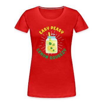 Easy Peasy Lemon Squeezy – Summer Edition - Frauen Premium Bio T-Shirt - Rot - Vorne - Mia (176cm)