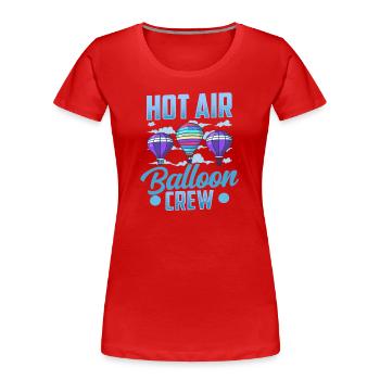 Vol en montgolfière équipage Balloonist Balloonist - T-shirt bio Premium Femme - rouge - Devant - Mia (176cm)