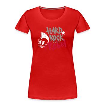 Hard Rock Rebell Grunge Music Retro - Women's Premium Organic T-Shirt - red - Front - Mia (176cm)