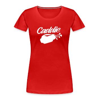 Caddie Golfer Golf Golfen Beruf - Frauen Premium Bio T-Shirt - Rot - Vorne - Mia (176cm)