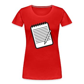 Checklist Notes Homework - Women's Premium Organic T-Shirt - red - Front - Mia (176cm)