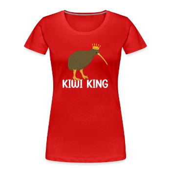Kiwi König - Frauen Premium Bio T-Shirt - Rot - Vorne - Mia (176cm)
