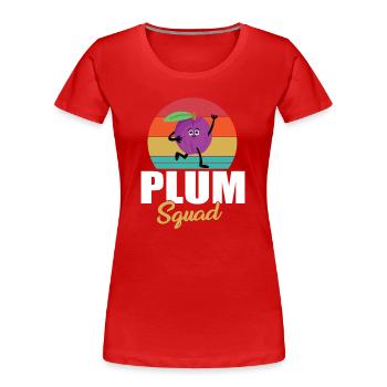 Plum Squad - Women's Premium Organic T-Shirt - red - Front - Mia (176cm)