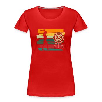 Axt Werfen Axt Werfer Axt Geschenk - Frauen Premium Bio T-Shirt - Rot - Vorne - Mia (176cm)