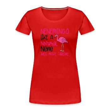 Flamingo Pink Flamingo Flamingo Gift - Women's Premium Organic T-Shirt - red - Front - Mia (176cm)