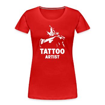 Tattoo Artist Tattoo Tattoo Studio - Women's Premium Organic T-Shirt - red - Front - Mia (176cm)