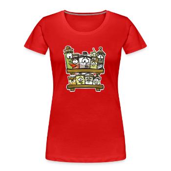 Kitchen Cooking Spice Rack Spice Lover Cook Chef - Women's Premium Organic T-Shirt - red - Front - Mia (176cm)