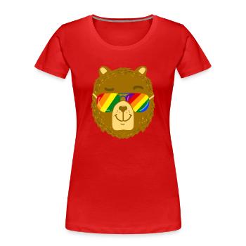 LGBT Gay Pride Bear Gay Pride - Women's Premium Organic T-Shirt - red - Front - Mia (176cm)