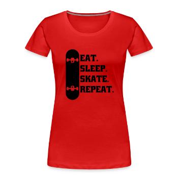 Skateboard Longboard Skater Skateboarding Sakten - T-shirt bio Premium Femme - rouge - Devant - Mia (176cm)