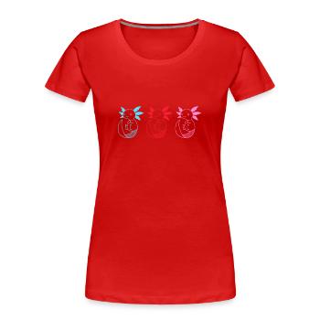 Cute Axolotls Pet Teenager Weird Vaporwave - Women's Premium Organic T-Shirt - red - Front - Mia (176cm)