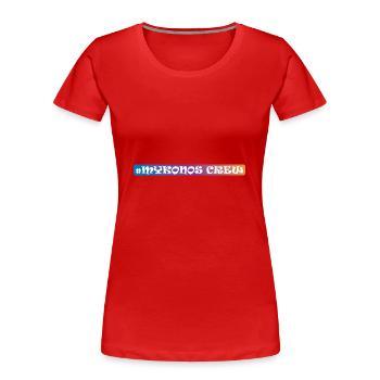 Mykonos Équipage - T-shirt bio Premium Femme - rouge - Devant - Mia (176cm)