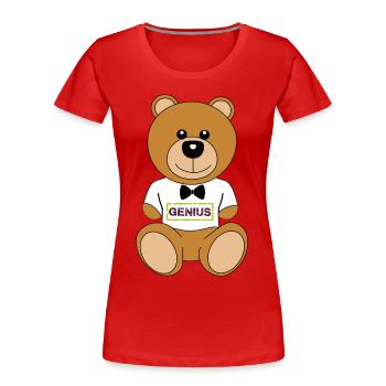 ourson - T-shirt bio Premium Femme - rouge - Devant - Mia (176cm)