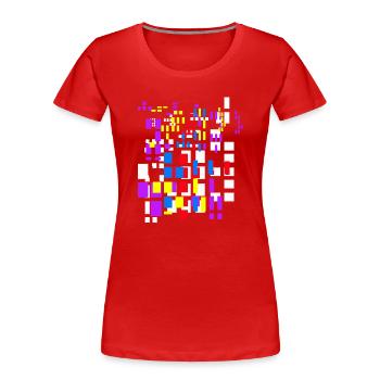 Pixel Pixel World Abstract City Kypto Dutch - Women's Premium Organic T-Shirt - red - Front - Mia (176cm)