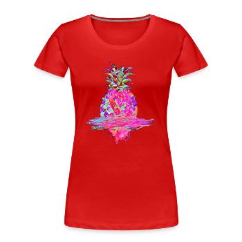 Pineapple - Frauen Premium Bio T-Shirt - Rot - Vorne - Mia (176cm)