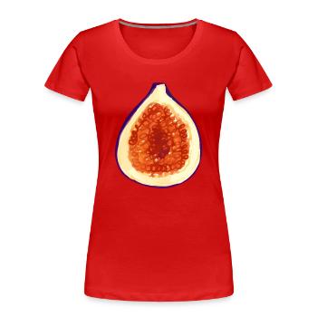 Feigen Kostüm Karneval Fasching Outfit Obst Feige - Frauen Premium Bio T-Shirt - Rot - Vorne - Mia (176cm)