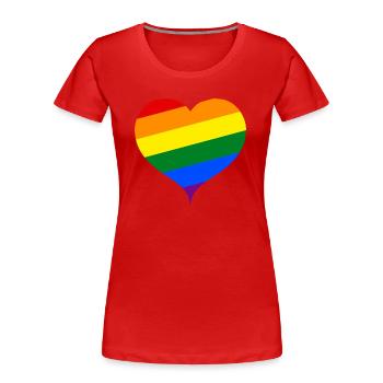 GAY LESBIAN. HOMOSEXUALITÉ CADEAU DE MARIAGE GAY - T-shirt bio Premium Femme - rouge - Devant - Mia (176cm)