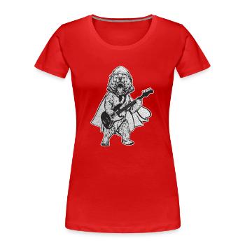 Bass Spieler Bassist Vatertag Geschenk Freund Fun - Frauen Premium Bio T-Shirt - Rot - Vorne - Mia (176cm)