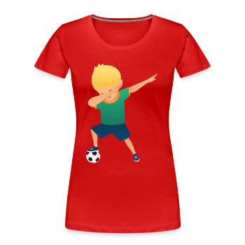 Soccer Boy Dab Dance - T-shirt bio Premium Femme - rouge - Devant - Mia (176cm)