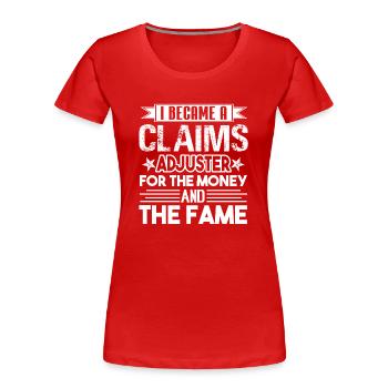 Claims Adjuster Became Claims Adjuster - Women's Premium Organic T-Shirt - red - Front - Mia (176cm)