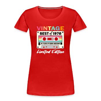 Best of 1978 - zum 46. Geburtstag Limited Edition - Frauen Premium Bio T-Shirt - Rot - Vorne - Mia (176cm)