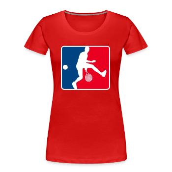 Tennis Balle de tennis Joueur de tennis - T-shirt bio Premium Femme - rouge - Devant - Mia (176cm)