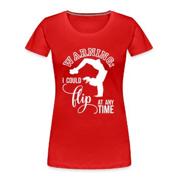 Gymnastik Turnen Turnerin Bodenturnen Geschenk - Frauen Premium Bio T-Shirt - Rot - Vorne - Mia (176cm)