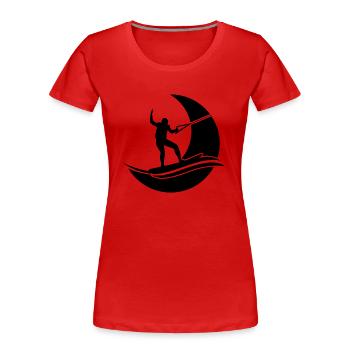 wakeboard wakeboarder wakestyle wakeboard-contest - Frauen Premium Bio T-Shirt - Rot - Vorne - Mia (176cm)