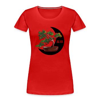 BONSAI Yamadori Bonsai Art Bonsai Bowl - Women's Premium Organic T-Shirt - red - Front - Mia (176cm)