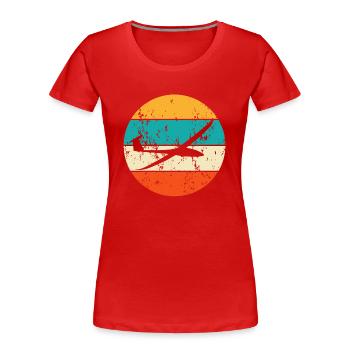 Segelflugzeug Pilot Segelflieger Segelfliegen - Frauen Premium Bio T-Shirt - Rot - Vorne - Mia (176cm)