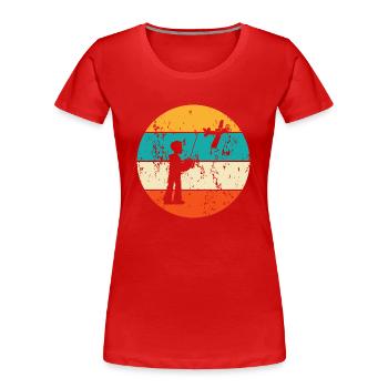 Modellflug Modellflieger Modellflugzeug - Frauen Premium Bio T-Shirt - Rot - Vorne - Mia (176cm)