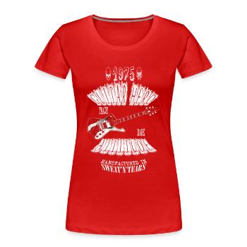Guitar Hero White - T-shirt bio Premium Femme - rouge - Devant - Mia (176cm)