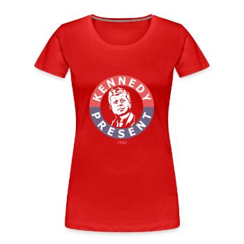 John F Kennedy For President - Women's Premium Organic T-Shirt - red - Front - Mia (176cm)