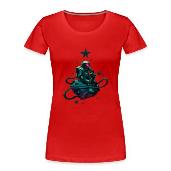 Astro - Women's Premium Organic T-Shirt - red - Front - Mia (176cm)