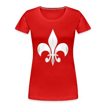 Lilie 3 - Frauen Premium Bio T-Shirt - Rot - Vorne - Mia (176cm)