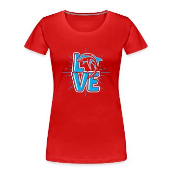 I Love Orcas Orcas Rescue T Shirt Gift - Frauen Premium Bio T-Shirt - Rot - Vorne - Mia (176cm)