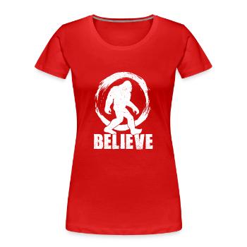 Bigfoot - Frauen Premium Bio T-Shirt - Rot - Vorne - Mia (176cm)