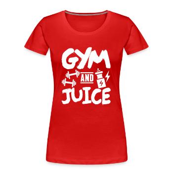 Fitness Gym - Women's Premium Organic T-Shirt - red - Front - Mia (176cm)