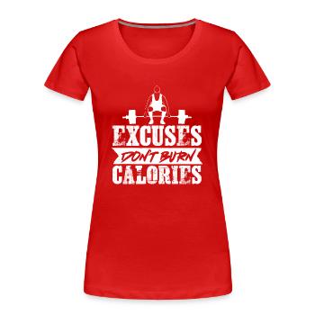 Fitness Gym - Women's Premium Organic T-Shirt - red - Front - Mia (176cm)